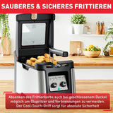 Tefal FR600D Clear Duo fritös, fritering med mindre rök och lukt, kapacitet 1,2 kg, termostat, timer, stort visningsfönster utan imma Hushållsapparater Naty Shop