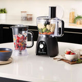 Russell Hobbs matberedare [Blender/grönsakshackare/bordsmixer/hackare/mixer] Matberedare (knådning, blandning och skivning), matt kol Kök Naty Shop