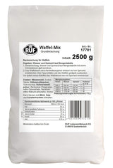 RUF Waffel-Mix, Großpackung, Grundmischung Zur Herstellung Von Waffeln Im Waffeleisen, Für Großküchen, Kantinen, Hotell och restauranger, 1 X 2500G Mix för bakning och matlagning Naty Shop Wafelteig Single