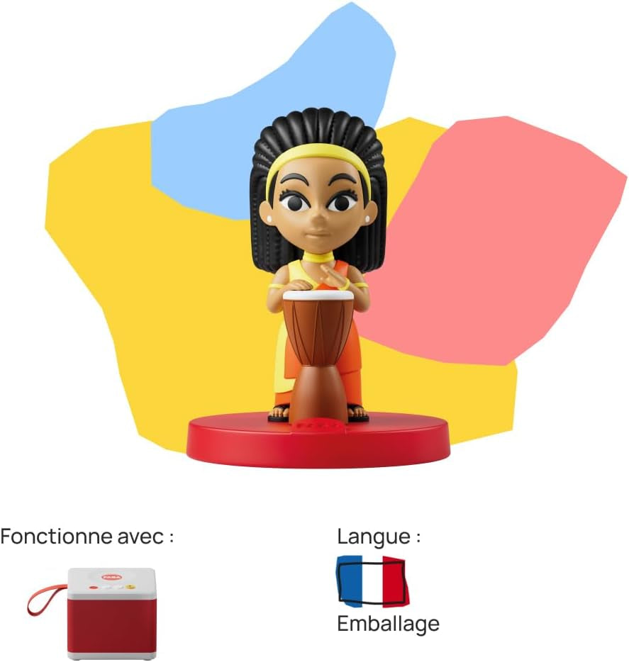 Ljudfigur - afrikansk musik: ljudkaraktär för berättare, inkl. 1x ljudfigur, bruksanvisning, lämplig för Little Kid, Kid, mått: 5x5x6,5 cm Baby Toys Naty Shop