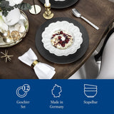 Villeroy & Boch Toy's Delight Royal Classic 12-delad servisset, diskmaskin och mikrovågssäker, vit, tallrikar, 4-personers servisset, julservis, leksaker, premiumporslin