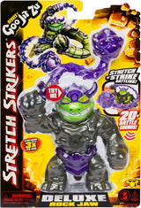 Heroes of Goo Jit Zu Stretch Strikers Deluxe Hero Pack Rock Jaw Sträckbar actionfigur med 20+ coola fightingutrustning Actionfigurer Naty Shop