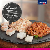 Vitakraft Poésie Délice, Fish Selection, Nassfutter Katze, Katzennassfutter in Sauce, mit Seelachs, mit Kabeljau, ohne Zusatz von Zucker und Getreide (1 Paket med 6x 85g)