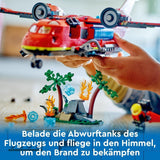 LEGO City Firefighting Plane, Barnleksaksplan brandmansset, byggset med 3 brandmansfigurer och branddekoration, utmärkt presentidé för pojkar och flickor från 6 år 60413 Byggset Besuche den LEGO-Store