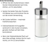 Tescoma glasskakare, borstat rostfritt stål, perfekt för vitt/brunt socker, 225 ml