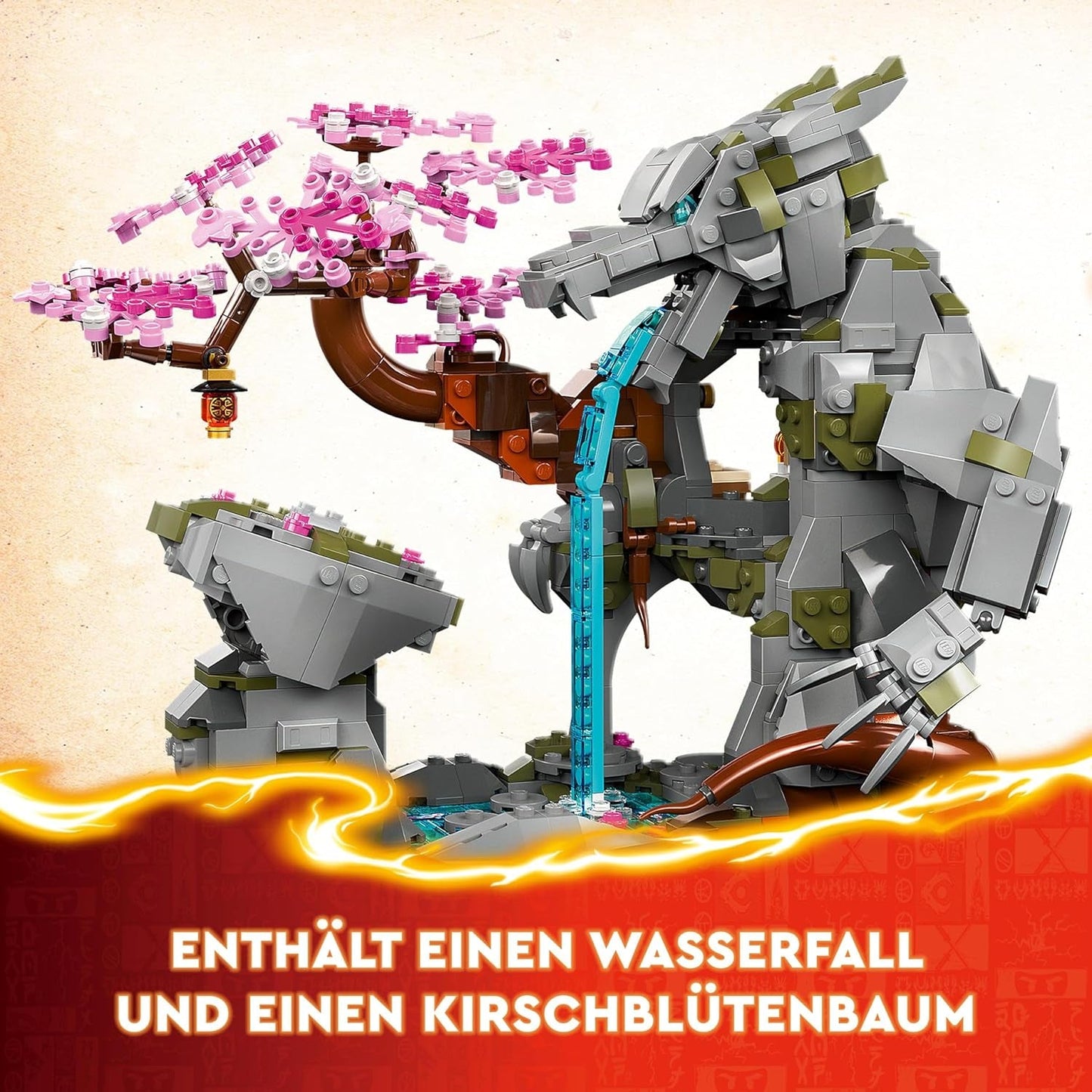 LEGO NINJAGO Dragon Stone Temple Drakleksak med 6 Ninjafigurer, stort set att bygga, leka och visa upp, födelsedagspresent för pojkar och flickor 13+ 71819 Byggset Besuche den LEGO-Store