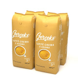 Caffe Crema E Aroma Kaffeebohnen 2kg (4x500g), Barista Kaffee schokoladig und säurearm, Espressobohnen kräftig, Bohnenkaffee mit Arabica und Robusta, fin Crema, ideal für Milchkaffee
