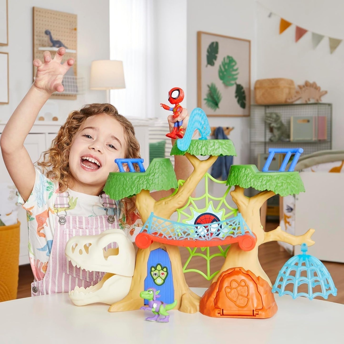 Marvel Spidey och hans supervänner Dino Treehouse Superhjälte Playset Actionfigurer Naty Shop