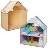 Baker Ross FN199 dockskåpssats i trä - 1-pack, dockskåpssats för barn, dockskåp för hantverk Naty Shop Standardtitel