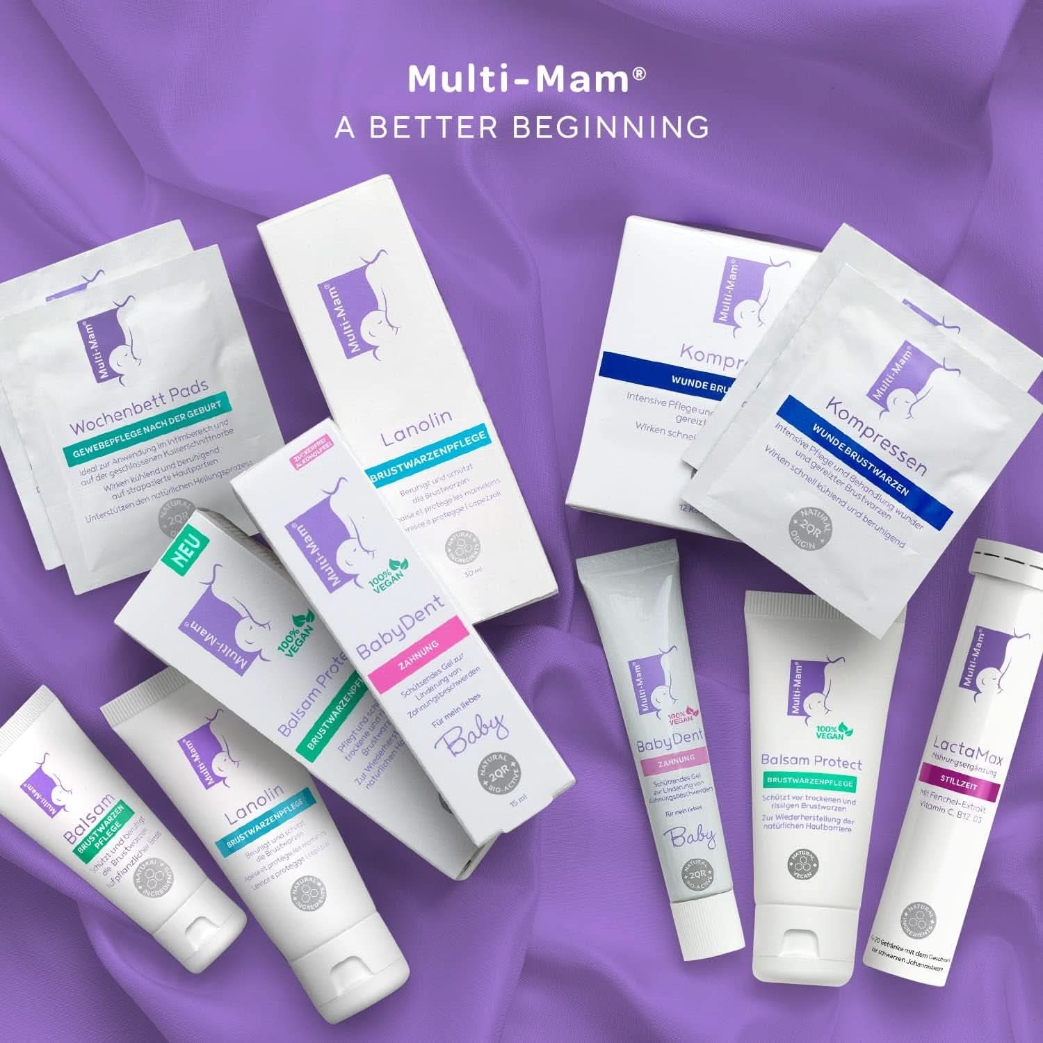 Multi-Mam Balsam Protect Beruhigt Und Schützt Trockene Und Rissige Brustwarzen While Und Vor Der Stillzeit, Brustwarzencreme Stillen, 30 Ml Tube Accessories Mat och Amning Bebe Naty Shop