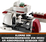 LEGO Star Wars Escape With The BARC Speeder, Mandalorian-setet, leksakscykel med sidvagn, Inkluderar figurerna Kelleran Beq och Grogu, present till pojkar och flickor från 8 år 75378 Byggset Beuche den LEGO-Store