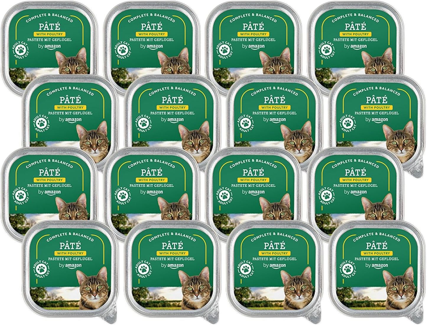 Livslångt av Amazon Katzenfutter, nass, Pastete mit Geflügel, 100 g, 16 Stück