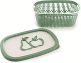 Såg för att bevara fruktsmak, plast, grön, 4 LT - rektangulära matförvaringslådor Naty Shop