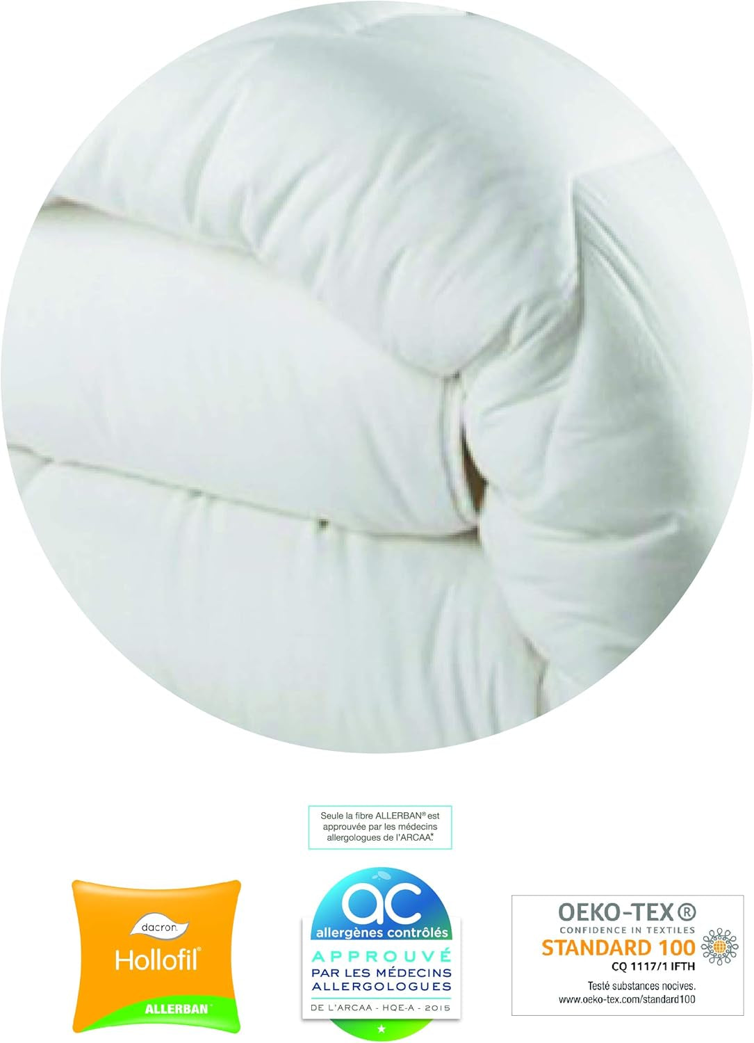 Blanrève Cthalvd011420 Påslakan Hollofil Allerban varm bomull vit 140 X 200 cm Täcken och täcken Naty Shop