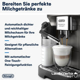 De'Longhi Magnifica Evo Next - Perfetto helautomatisk espressor med LatteCrema mjölkskummare, 13 One-Touch-drycker, kaffe- och cappuccinobryggare, färgpekskärm, titan (ECAM312.80.TB)