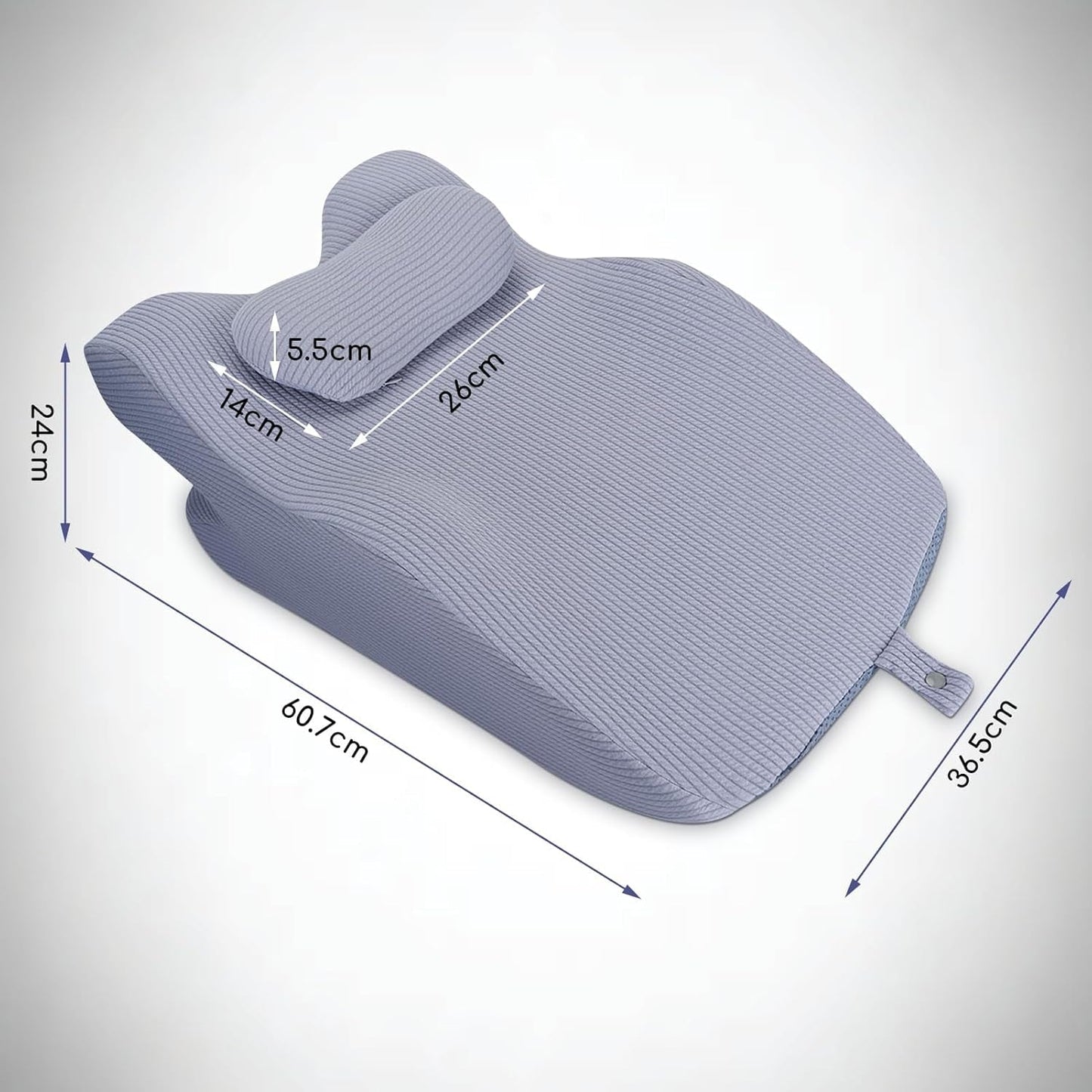 Läskudde för säng och soffa, fjäderkudde, memory foam sängkudde, sidokudde, ergonomisk ryggstödskudde för att läsa och titta på TV