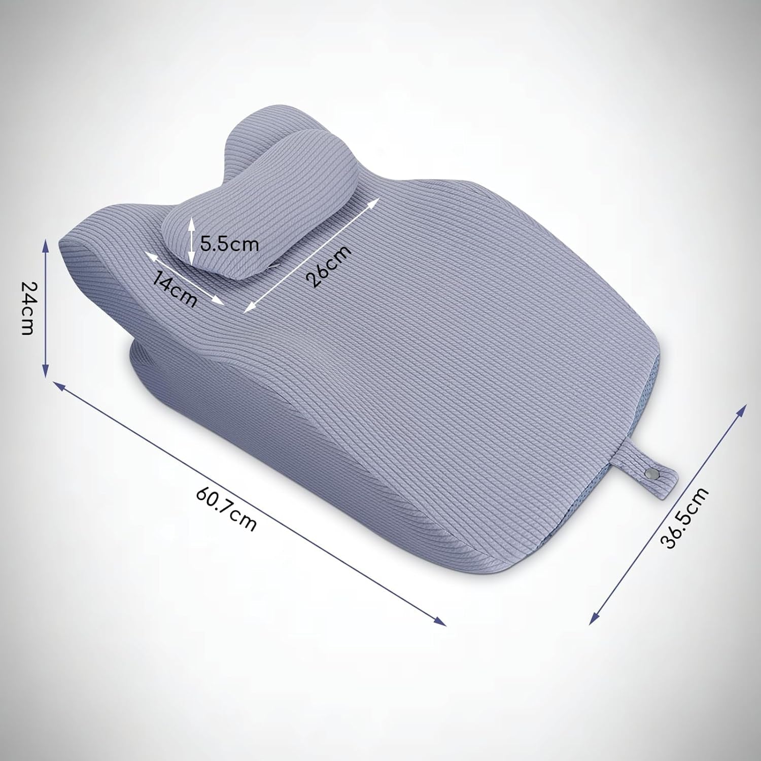 Läskudde för säng och soffa, fjäderkudde, memory foam sängkudde, sidokudde, ergonomisk ryggstödskudde för att läsa och titta på TV