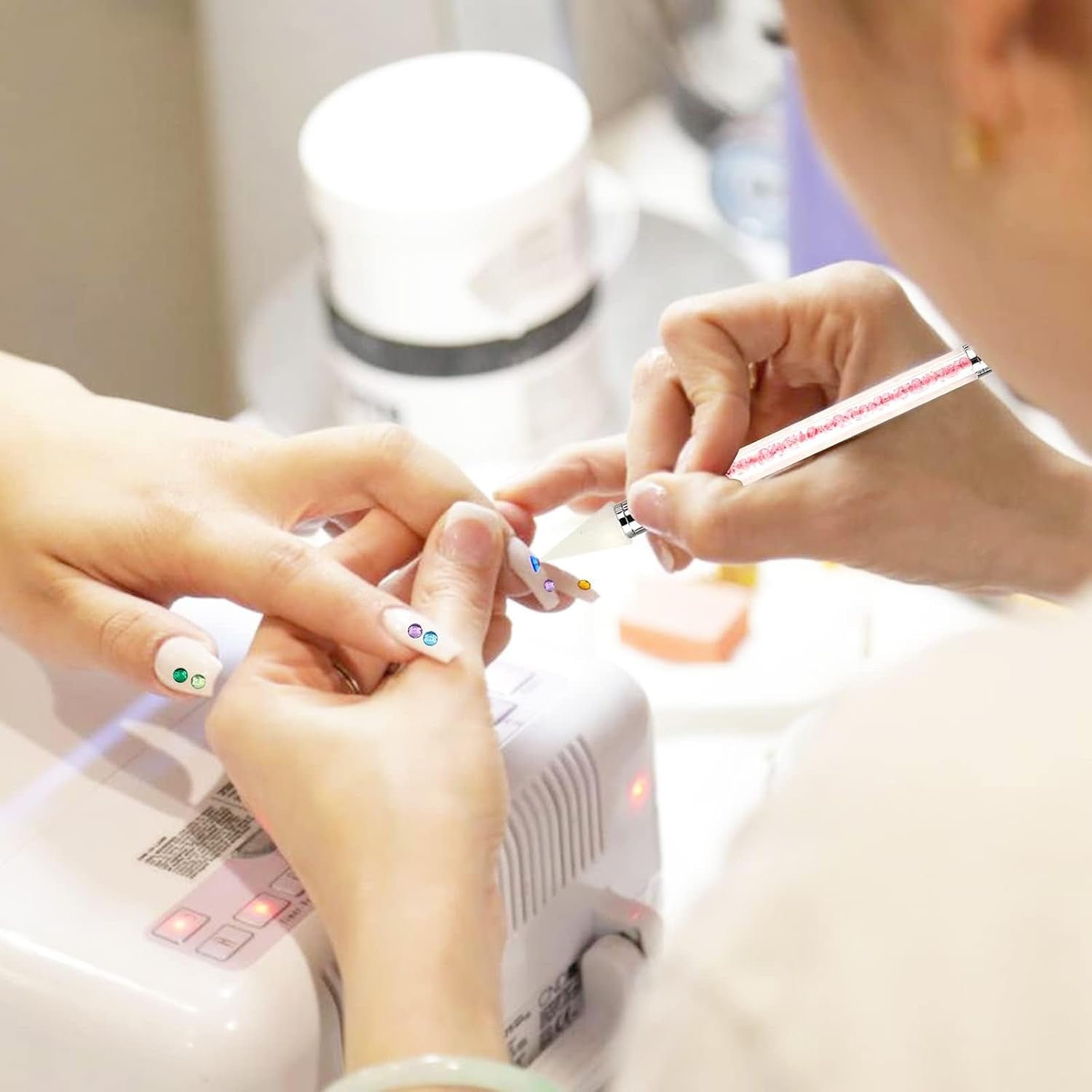 4200 Stück Strasssteine ​​Für Nägel, Nagelglitzer, Pailletten, Nagelaufkleber Mit Kristallen, Nagel-Edelsteinen, Diamanten Für Nagelkunst, Einschließlich Wachsstift Für Strasssteine ​​Und Strass-Picker