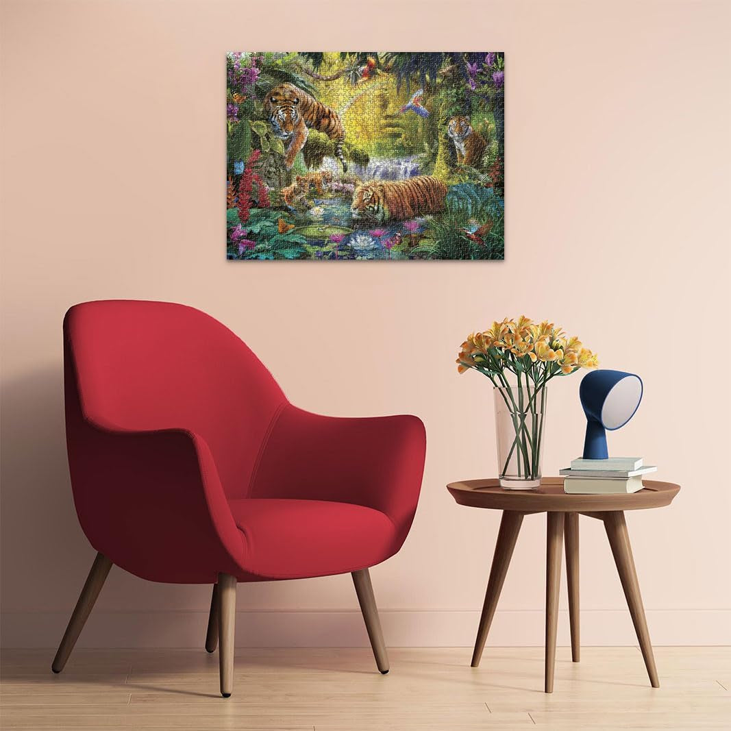Ravensburger Pussel 12000696 - Idyll vid vattnet - 1500 bitars pussel för vuxna och barn över 14 år, tigermotiv pussel Puzzle Naty Shop