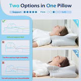 HOMCA Nackkudde Kudde, Memory Foam Ergonomisk kudde 3D kylande kuddfodral för liggande, sidoläge eller liggande position, 62 X 41 X 9,5/12,5 Cm Cervikala ortopediska kuddar Naty Shop