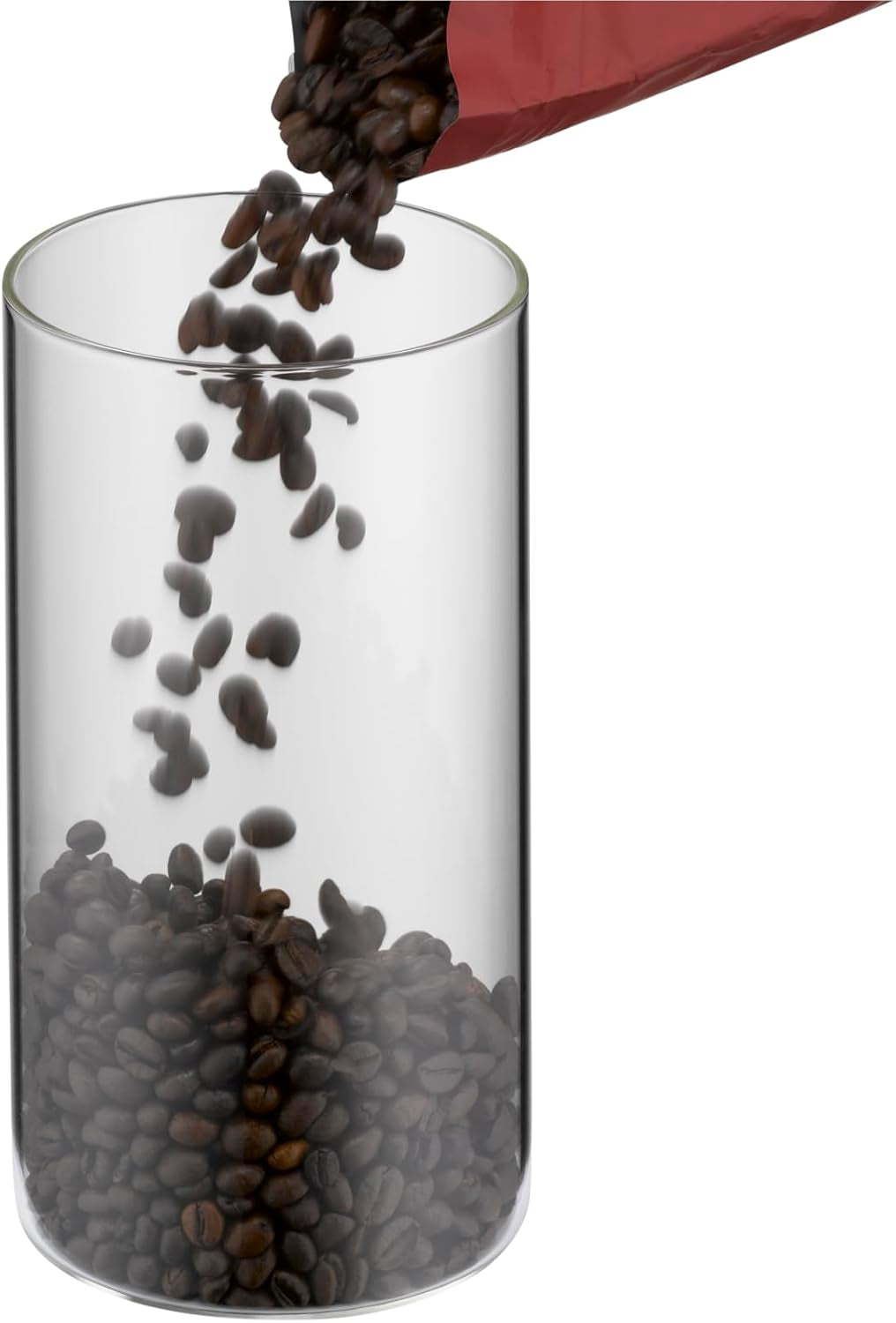 WMF Depot 1L förvaringsburk i glas, höjd 21,5 cm, förvaringsburk med lock, kaffebönbehållare, spannmålsburk, matförvaringsburk med bred påfyllningsöppning (4-pack) Matförvaringslådor Naty Shop