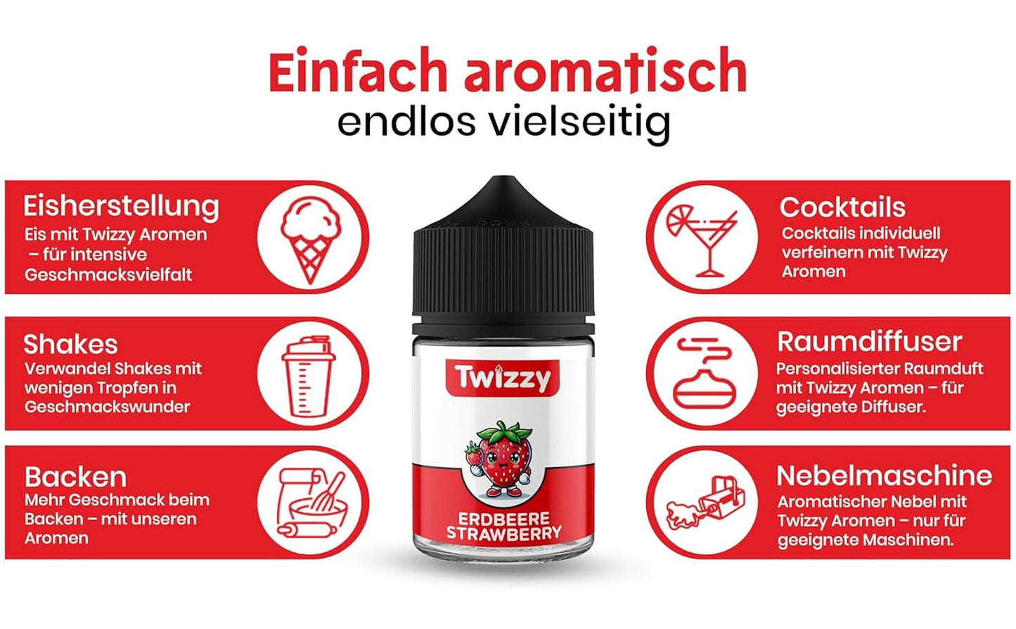 Twizzy koncentrerad jordgubbssmak, 60 ml Aromas Naty Shop