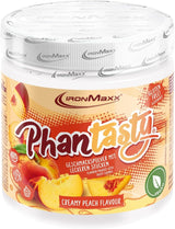 Ironmaxx Phantasty - Creamy Peach 250G Dos | Vegan Geschmackspulver Mit Echten Frucht- Oder Nussstückchen | Perfekter Zuckerersatz Sötningsmedel Naty Shop 250 G (1Er Pack) Creamy Peach