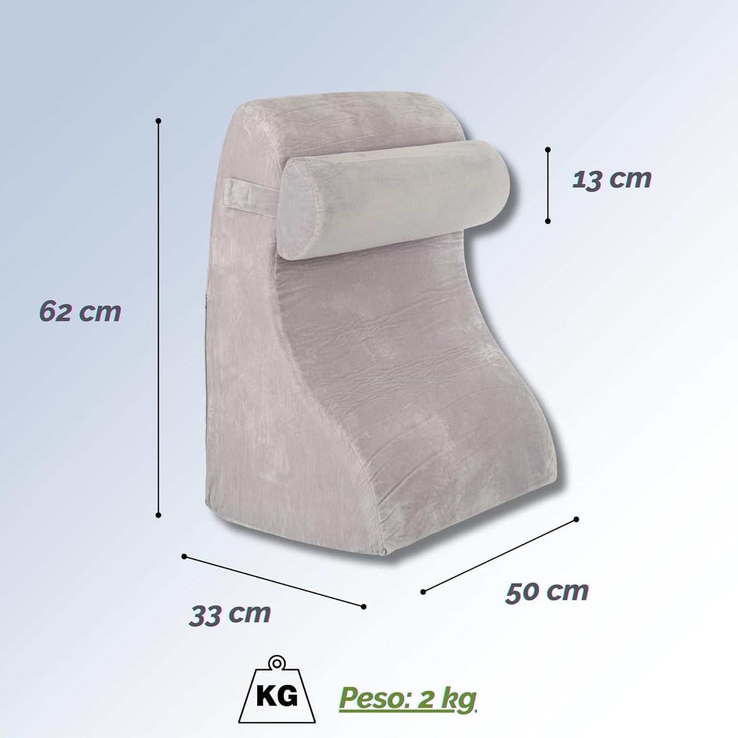 Memory Foam Läskudde | Ergonomisk ryggkudde och kil för säng, soffa och soffa | Ortopedisk stödkudde för ryggsmärtor och spänningar