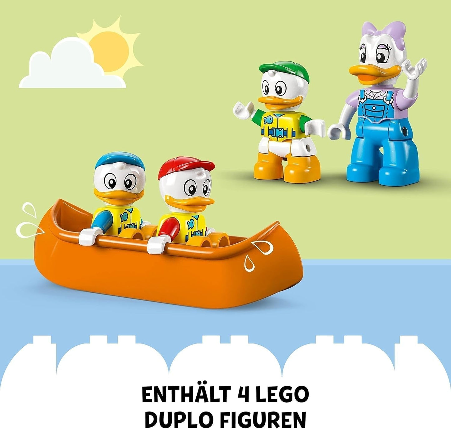 LEGO 10997 DUPLO Disney Musse och vänner Camping Äventyrsset med husbil, kanot och prästkrage Anka Figur, Byggleksak Present för småbarn 2+ år, flickor och pojkar Byggset Besuche den LEGO-Store