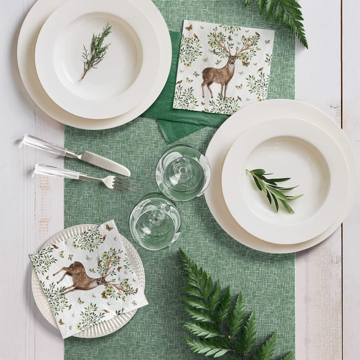 PAW - 3-lagers servetter (33 X 33 Cm) I 20 delar I Perfekt för barns födelsedagar, fester, nattvarder och helgdagar I Färgglada pappersservetter med festmotiv I Djur, glädje, fest - horn