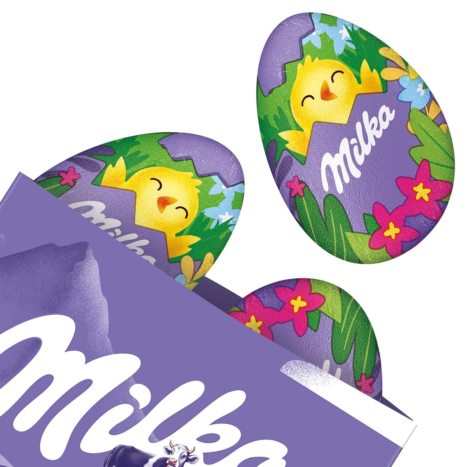 Milka Sweet Egg – påskchoklad fylld med vaniljkräm, stekt ägg-look – 124g
