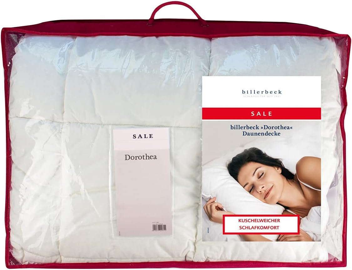 Billerbeck duntäcke - Dorothea 90 - Helårstäcke - 135 X 200 Cm Riktigt duntäcke - Medelvärme, vita Naty Shop täcken och täcken