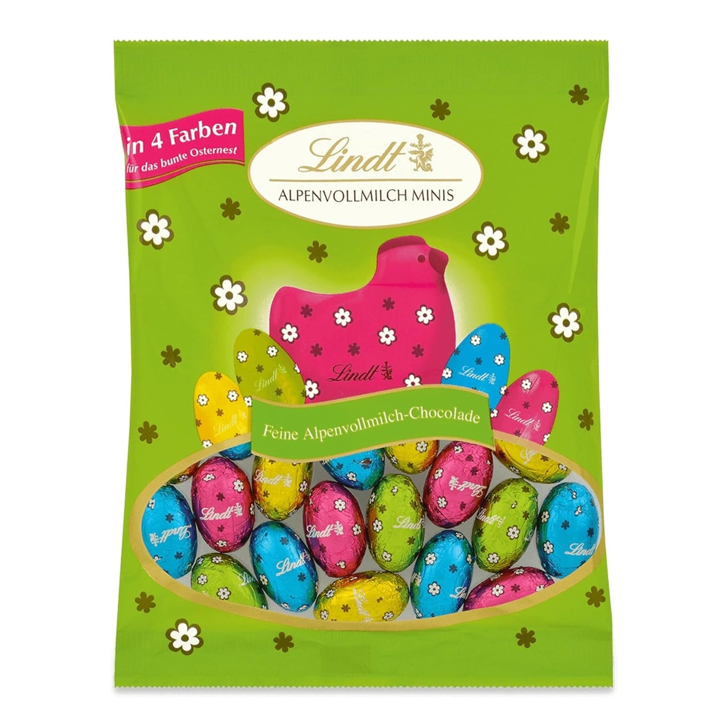 Mini Lindt Mjölkchokladägg för chokladdekorationer | 2 påsar x 180g | Premium mjölkchokladägg, glatt och färgglatt förpackade i fyra färger till påsk | Påskchoklad | Choklad present