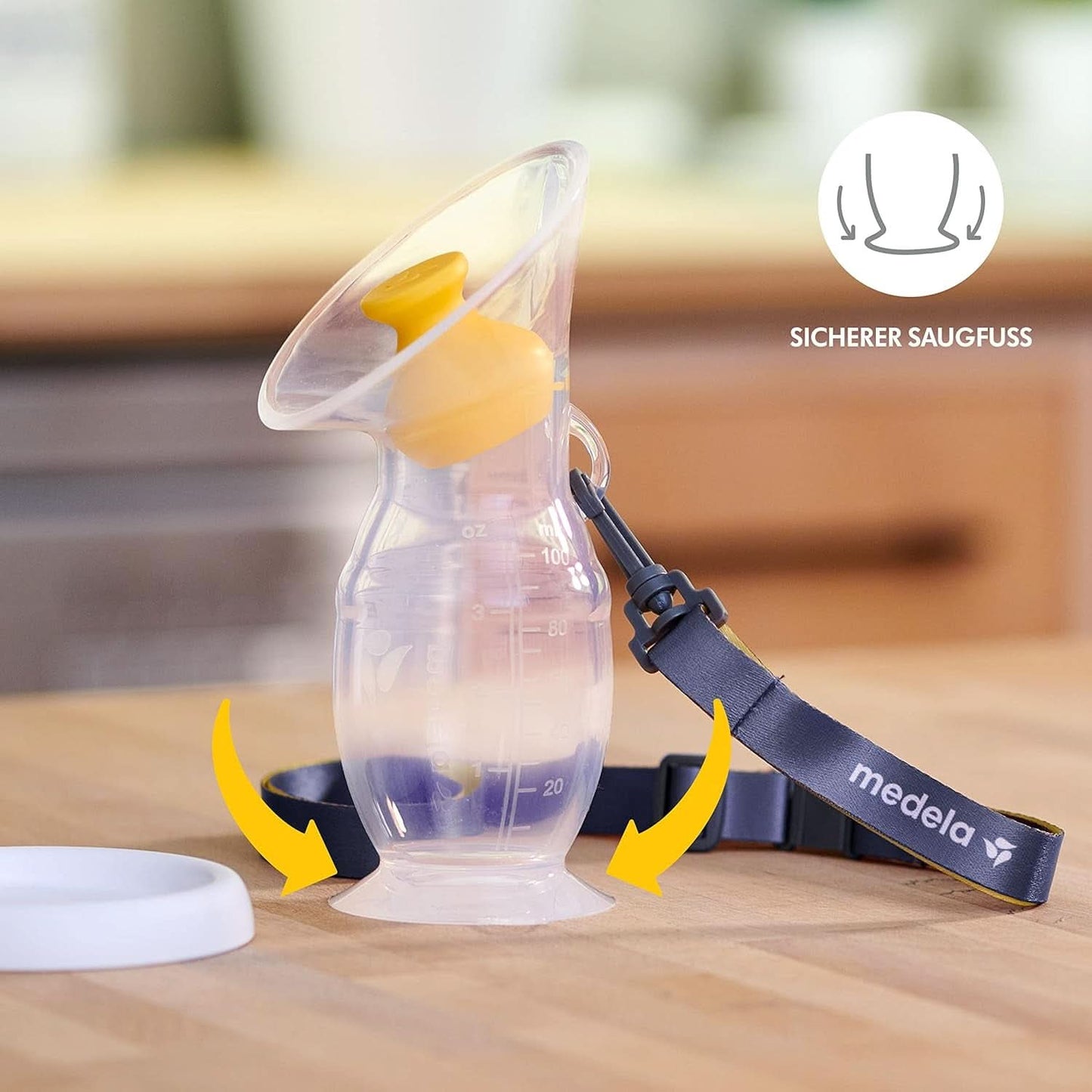 Medela Bröstmjölksuppsamlare gjord av silikon Mat och amningstillbehör Bebe Naty Shop