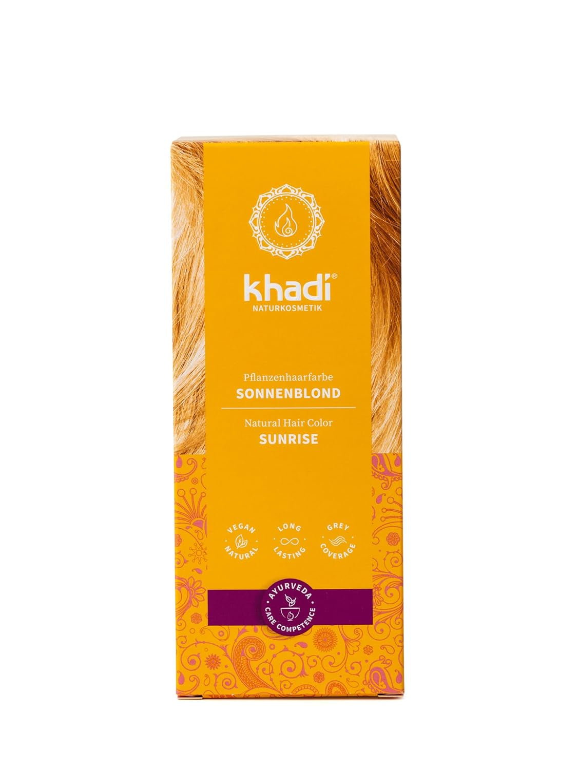 khadi GOLDBRAUN växtbaserade hårfärg Ljus bärnstensfärgad till mjuk och glänsande Gyllene brun hårfärg 100 % växtbaserade naturliga naturliga vegancertifierade naturliga kosmetika 100 g Naty Shop solblont hårfärg 100 g (1 förpackning) Enkel