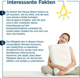 ORTHOVERSE ortopedisk kudde - nackstödskudde, sovkudde, kudde, kudde med memory foam, kudde, nackvärkskudde - justerbar i höjdled, aloe vera-överdrag, medicinsk hjälp Naty Shop Cervical Ortopediska kuddar