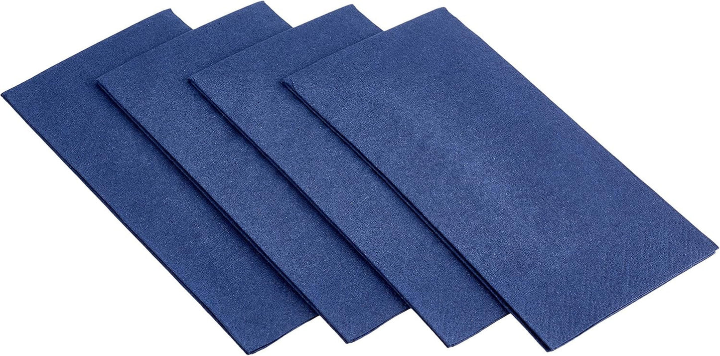 Papstar 84576 250 vävnader, 3-lagers 1/8-faldig 33 Cm X 33 Cm, Mörkblå
