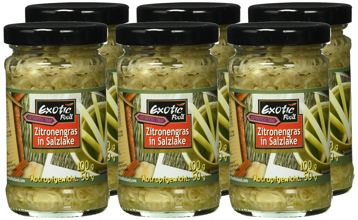 Citrongräs i saltlake, fint hackat, 6 st (6 x 100 g)
