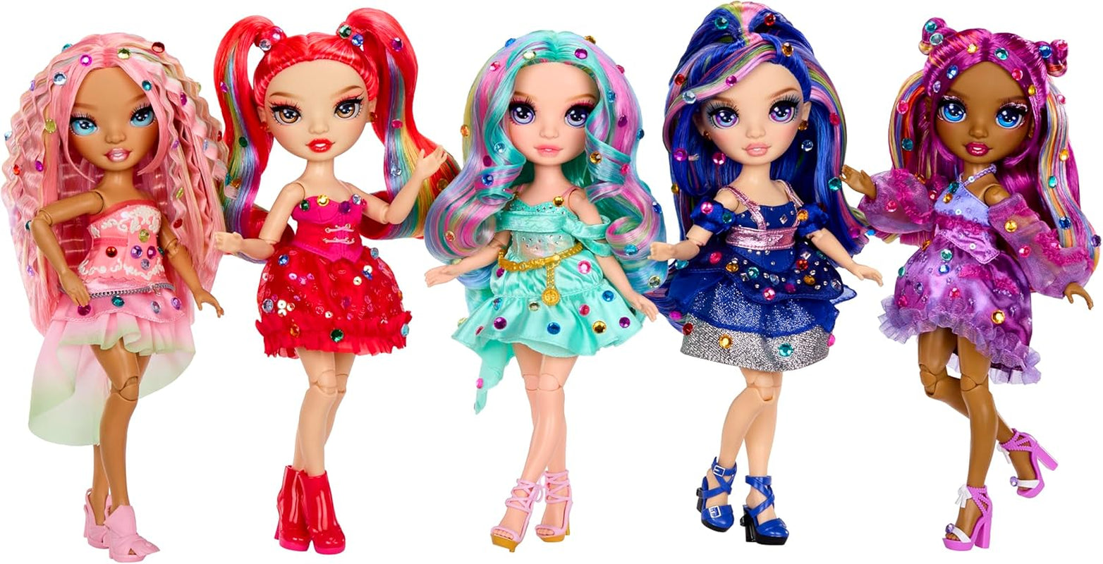 Rainbow High Be Dazzling Fashion Doll - Celine Turkos - Blågrön, 28 cm, med dekorationsverktyg, gnistrande ädelstenar och stylingtillbehör