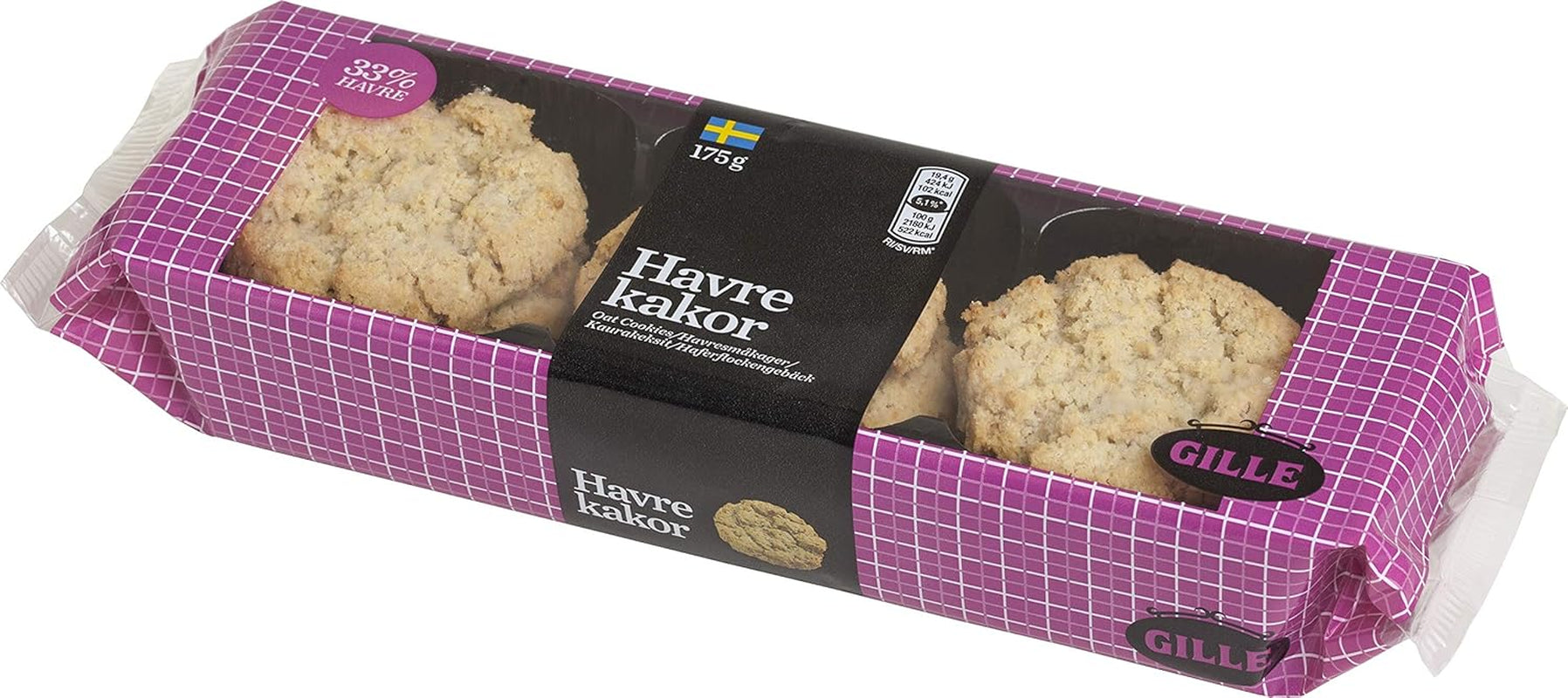 Gille Svenska Havrekex, 175g (1 förpackning)
