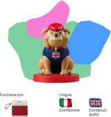 Ljudfigur - Glad engelska - musik och sånger på engelska - leksak med pedagogiskt innehåll, italiensk version, pojkar och flickor i alla åldrar Baby Toys Naty Shop