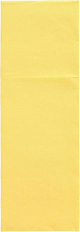 50 påsar bestickservetter 'DAILY Collection' 48 Cm X 30 Cm gul med vik för bestick