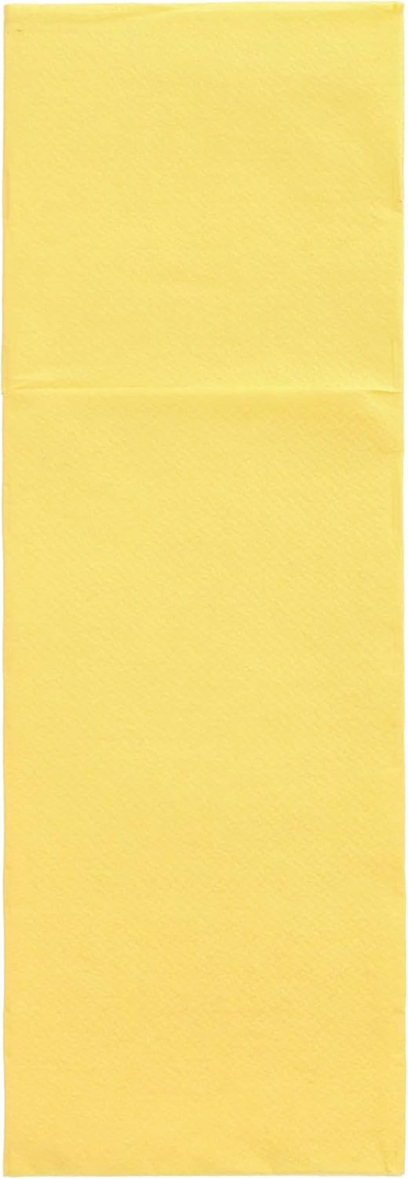 50 påsar bestickservetter 'DAILY Collection' 48 Cm X 30 Cm gul med vik för bestick