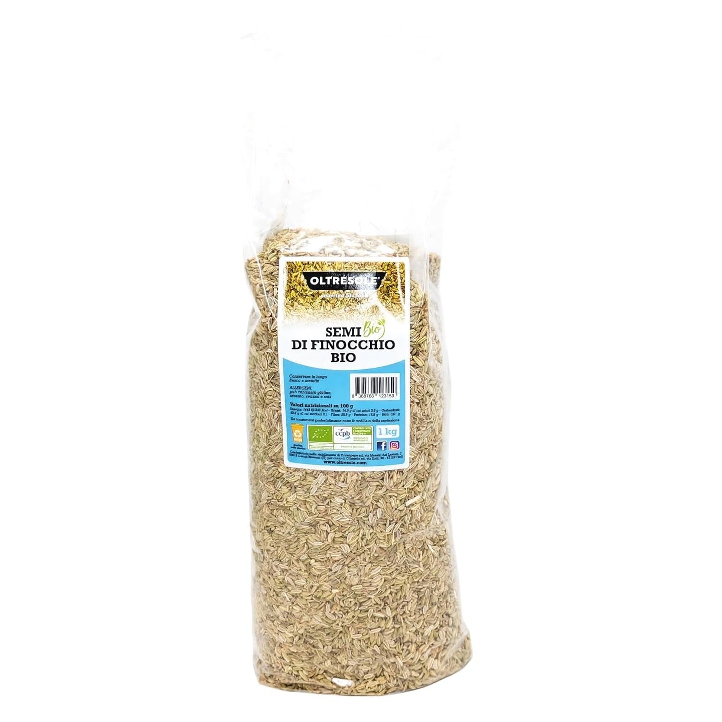 Ekologiska fänkålsfrön 3 kg ekologiska hela frön Idealiska för matsmältningsteer och recept Perfekt för bakning Bekväm storlek