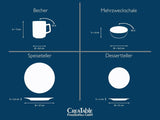 CreaTable, 23679, Cascade Series, 32-delat servisset för 8, Porslin Combo Service, Diskmaskin och Mikrovågssäker, Kvalitetstillverkning