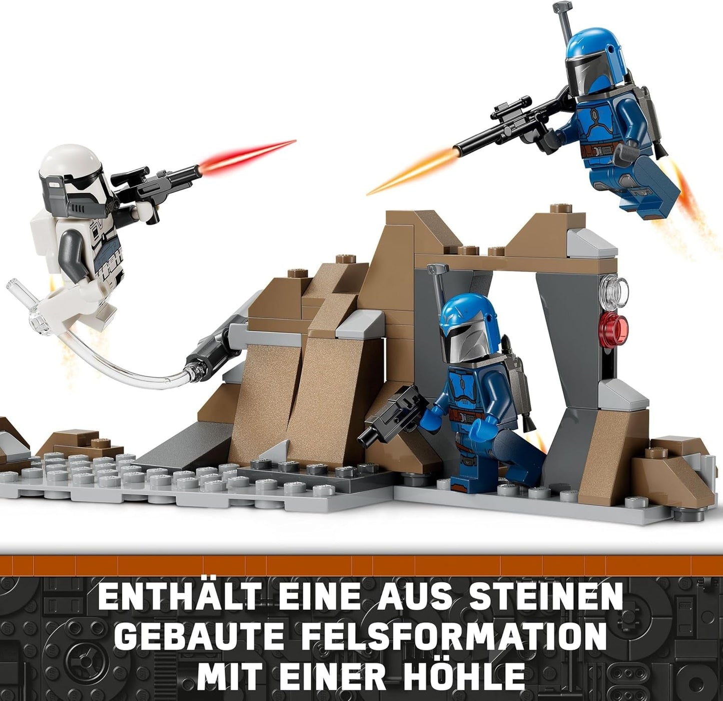 LEGO Star Wars: Mandalorian Ambush on Mandalore Battle Pack, äventyrsbyggande leksak för barn, Collectible Action Set, presentidé för pojkar och flickor 75373 Byggset Besuche den LEGO-Store