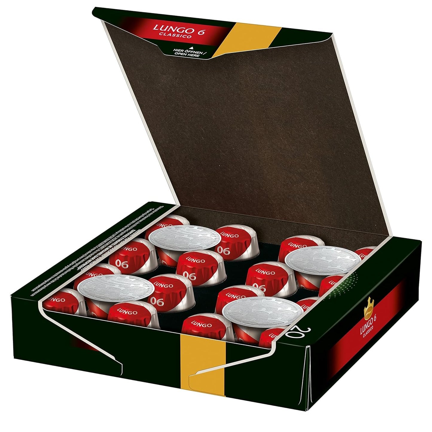 Kaffeekapseln Lungo Classico, Intensität 6 av 12, 10 x 20 Getränke & Kaffeekapseln Espresso Intenso, Intensität 10 av 12, 200 Nespresso®* kompatibel Kapseln, 10 x 20 Getränke
