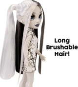 Rainbow High Shadow High Heather Grayson Doll - 28 cm i nyanser av grått, svart och vitt hår och outfit, snygg väska, söt present till barn 4-10 år