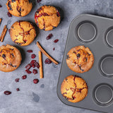 Relaxdays Muffinform, 2Er Set, 12Er Muffinbleche, Antihaftbeschichte, Carbonstahl, Muffins & Cupcakes, Ø 6,5 Cm, Vete, 10030825 Formar och plåtar för bakning Naty Shop