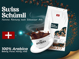 Från över 175 års erfarenhet: Schwiizer Schüümli schweiziska Schümli kaffebönor 1 kg – Lättrostning för ett fint Schümli-kaffe, perfekt kräm, intensitet 2/5, syra 1/5 – för en riktig kaffenjutning